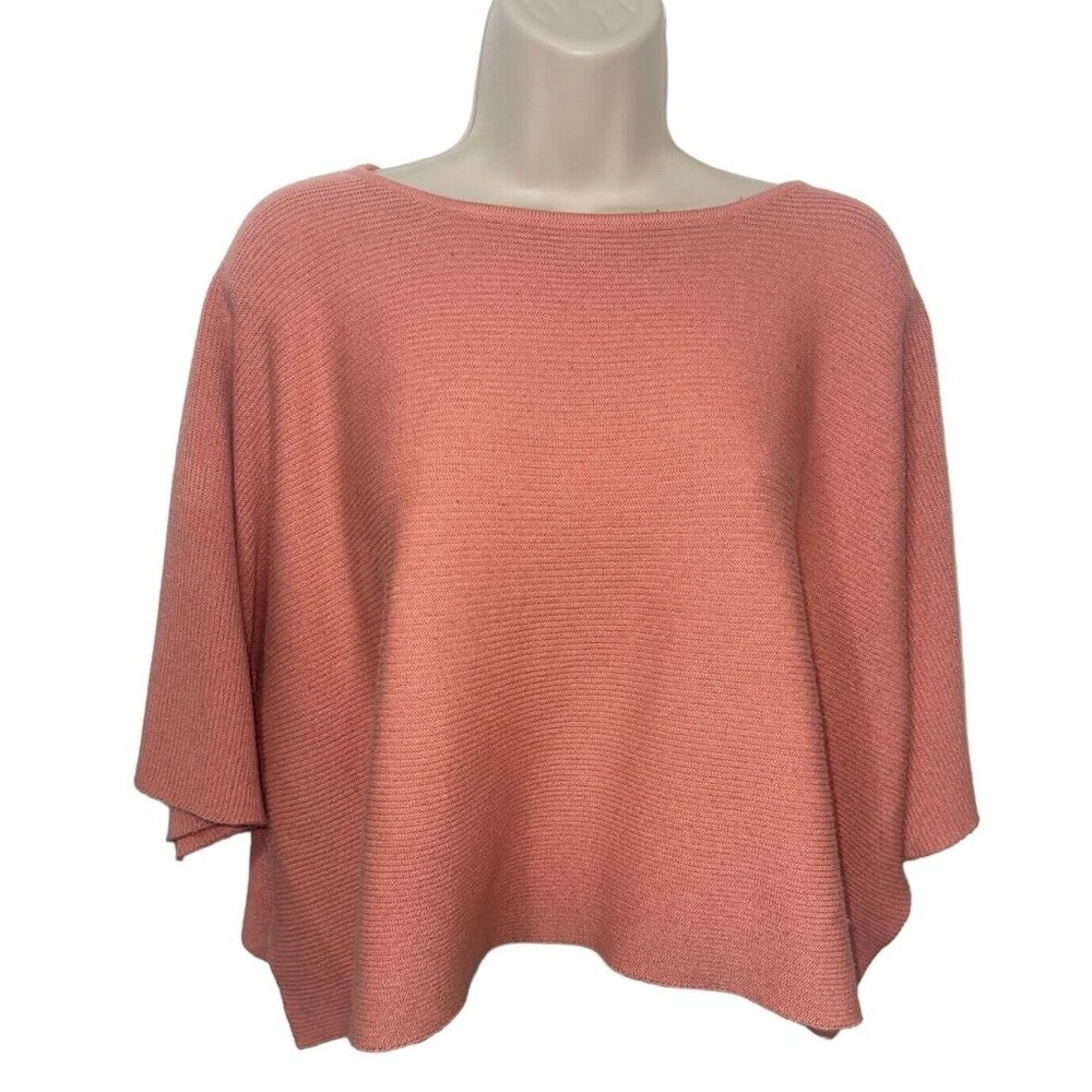 FATE Women's Size Small Cropped Boxy Fit Side Slit Oversized Sweater READ FLAWED